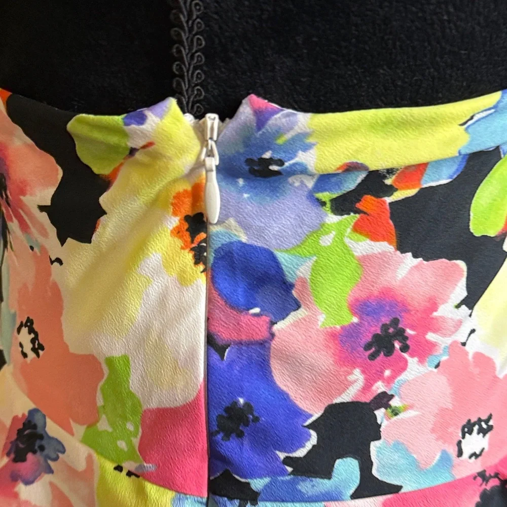 Lauren Ralph Lauren Floral Georgette  Asymmetrical Skirt